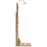 Outdoor Shower 205.5 cm Solid Acacia Wood and Stainless Steel 903119