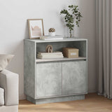 LED Sideboard Concrete grey 71 x 34.5 x 75 cm Engineered Wood 869653