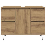 Bathroom Cabinet Artisan Oak 80x33x60 cm Engineered Wood 857236
