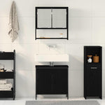 Bathroom Furniture Set with Storage 2 pcs Black 60 x 30 x 60 cm 3334324