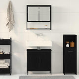 Bathroom Furniture Set with Storage 2 pcs Black 60 x 30 x 60 cm 3334324