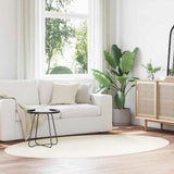 Area Rugs Oval HUARTE Cream 160 x 230 cm 100% Polyester 4103625