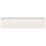 Planter White 200x40x40 cm Cold-rolled Steel 860683