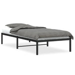 Metal Bed Frame without Mattress Black 90x190cm 373647