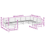 ZNTS 8 Piece Garden Sofa Set Impregnated Wood Pine 3299577