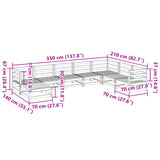 ZNTS 8 Piece Garden Sofa Set Impregnated Wood Pine 3299577