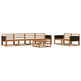 Outdoor Sofa Set 7 pcs Natural Solid Acacia Wood 3382352
