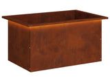 Garden Planter with LED Rusty 40 x 60 x 40 cm Weathering Steel 8008152