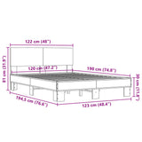 Bed Frame without Mattress Sonoma Oak 120x190 cm Small Double 3280203