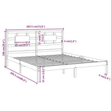 Bed Frame without Mattress White 180x200 cm Super King Solid Wood 3105681