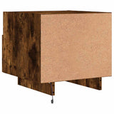 Bedside Cabinets with LED Lights 2 pcs Smoked Oak 40x39x37 cm 836807