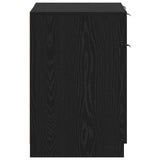 Desk with Drawer Black Oak 133 x 50 x 75 cm Engineered Wood 3332512