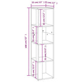 Corner Cabinet Grey Sonoma 33x33x132 cm Engineered Wood 816024