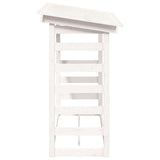 Firewood Rack White 108x64.5x110 cm Solid Wood Pine 822438