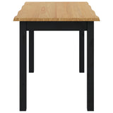 Dining Table EKAI Black 112 x 70 x 76.5 cm Solid Pine Wood 42037007