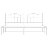 Metal Bed Frame without Mattress with Headboard White 200x200cm 353495