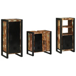 Bathroom Furniture Set 3 pcs Multicolour Solid Reclaimed Wood 3305629