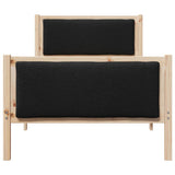 Bed Frame with Headboard Black 100 x 200 cm Fabric 878351