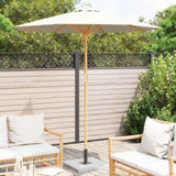 Garden Parasol Cream White 217 x 230 cm Bamboo 4108081