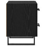 Bedside Cabinet Black Oak 40 x 35 x 47.5 cm Engineered Wood 882062