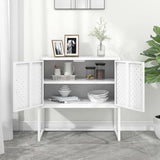 Sideboard White 75x35x75 cm Steel 335872