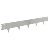 Lawn Edging 20 pcs 100 x 15 cm Steel Silver 8008567