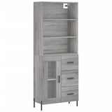 Highboard Grey Sonoma 69.5x34x180 cm Engineered Wood 3189523