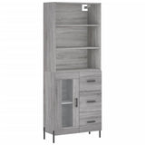 Highboard Grey Sonoma 69.5x34x180 cm Engineered Wood 3189523