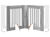 Dog Gate with Stands 2 pcs Grey Sonoma 60 x 80 cm 892094