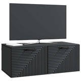 Wall-Mounted TV Cabinet Black 78.5 x 41 x 30 cm Engineered Wood 898686