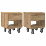 Bedside Table 2 pcs Artisan Oak 40.5 x 40 x 48 cm 891071
