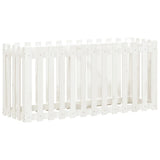 Garden Raised Bed with Fence Design White 150x50x70 cm Solid Wood Pine 832498