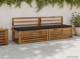 2-Piece Bench Cushions SOEST 2 pcs 100% Polyester Black 949053