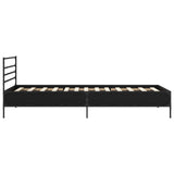Bed Frame Black Oak 80 x 200 cm Engineered Wood 8009117