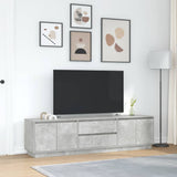 ZNTS TV Cabinet with LED Lights Concrete Grey 193.5x41x50 cm 3328438