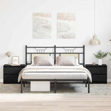 Bedside Cabinet with Drawer 2 pcs Black Oak 50 x 40 x 43.5 cm 862612