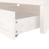 3103464 Bed Frame without Mattress with Drawers White 90x200 cm