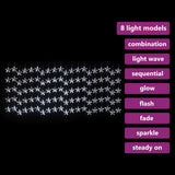LED Star Curtain Fairy Lights 500 LED Cold White 8 Function 328807