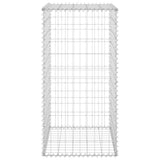 147812 Gabion Wall with Covers Galvanised Steel 60x50x100 cm