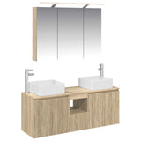 Bathroom Cabinet Set 4 pcs Sonoma Oak Engineered Wood 3406377