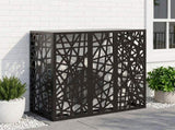 Air Conditioner Cover Black 110 x 50 x 105 cm Steel 8014171