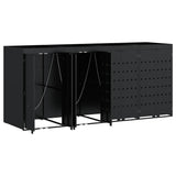 Wheelie Bin Storage for 4 Bins Black 272 x 77.5 x 121.5 cm 3394740