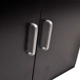 Bathroom Cabinet Black and White Engineered wood, Ceramic Compact 272227