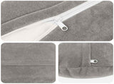 Cushion with Pillow HEERLEN 6 pcs Light Grey Microfiber Fleece 929790