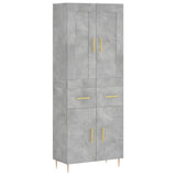 Highboard Concrete Grey 69.5x34x180 cm Engineered Wood 3199869