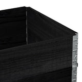 ZNTS Garden Planter Black 80x60 cm Solid Wood Pine 3295840