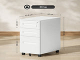 Three-Drawer Steel Filing Cabinet - White T3398P342352