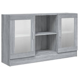 Vitrine Cabinet Grey Sonoma 120x30.5x70 cm Engineered Wood 815628