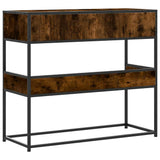 Console Table Smoked Oak 90x35x80 cm Engineered Wood 849176