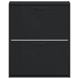 Wall-Mounted Shoe Cabinet HAARLEM 71 x 17 x 86 cm Black 896856